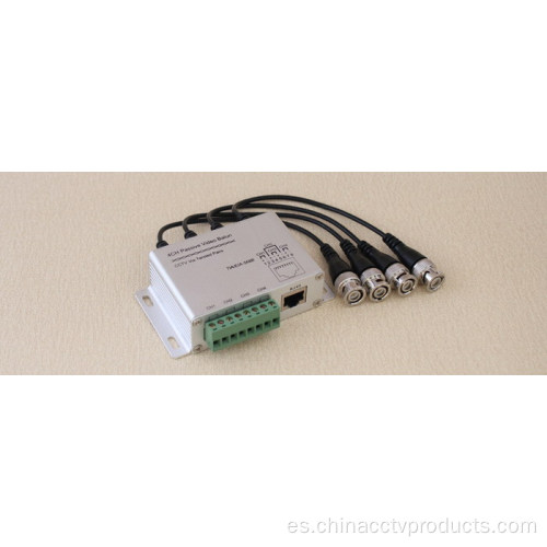 4 canales BNC a RJ45 CAT-5 Video Baluns